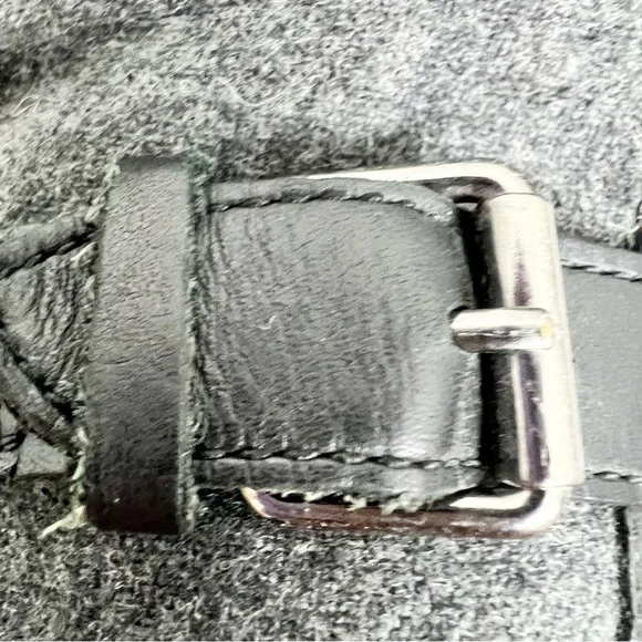 UGG Kesey waterproof black leather grey wool lined winter ankle snow boots 7.5 - Picture 9 of 13